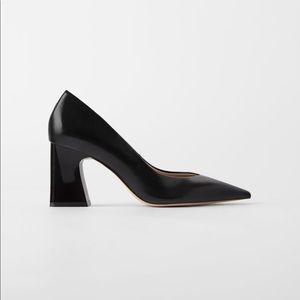 Zara Pointed Block High Heels